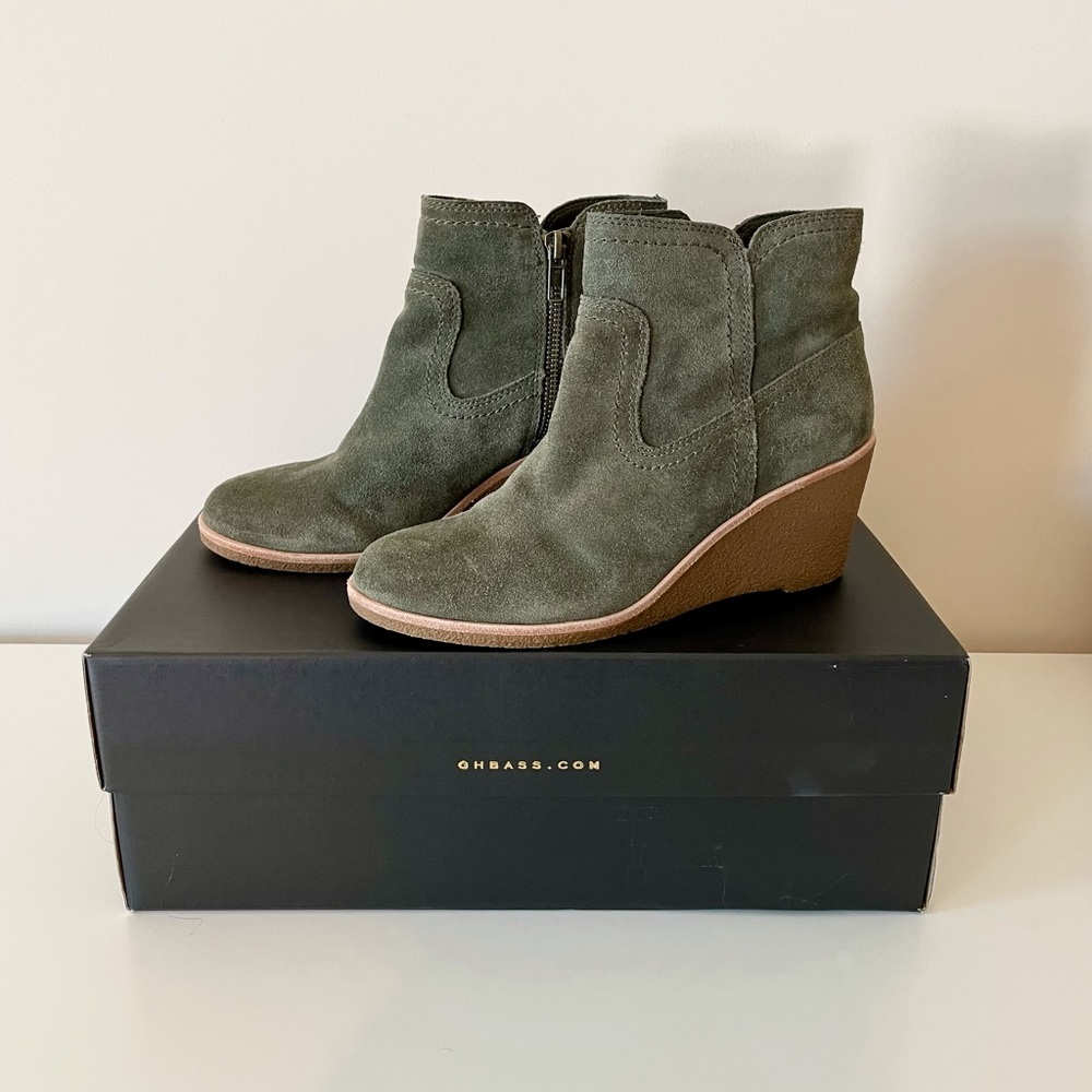 G.H. Bass & Co. Rosanne Suede Wedge Booties
